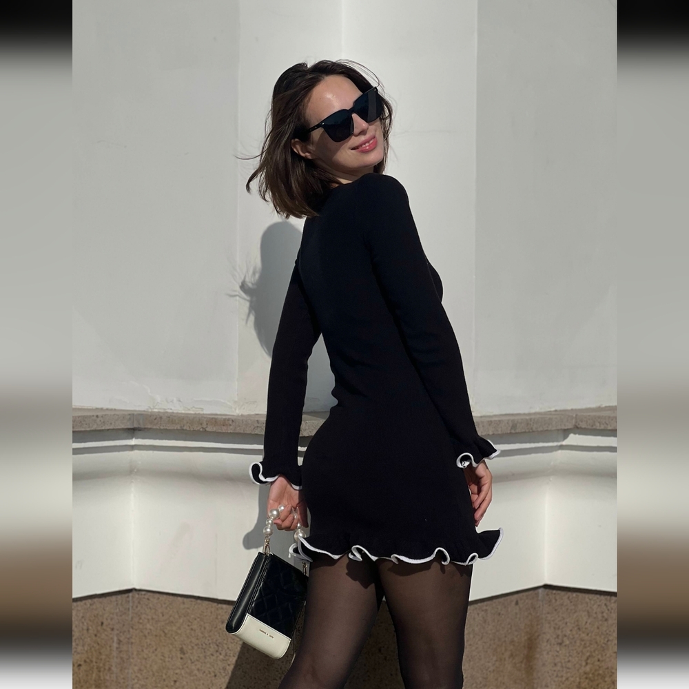 Autumn New Knitted Mini Dress For Women - Picture 4 of 8